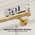 thumbnail image 4 of Barra para cortinas ajustable YaFex 81-305 cm, metal dorado, 4 of 9