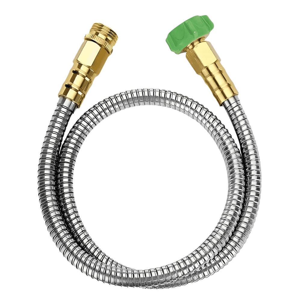 DEELLEEO Short Hose Metal Garden Hose Flexible Water Hose Outdoor Watering Landscaping Tools Flexible Hose Extension 3 FT