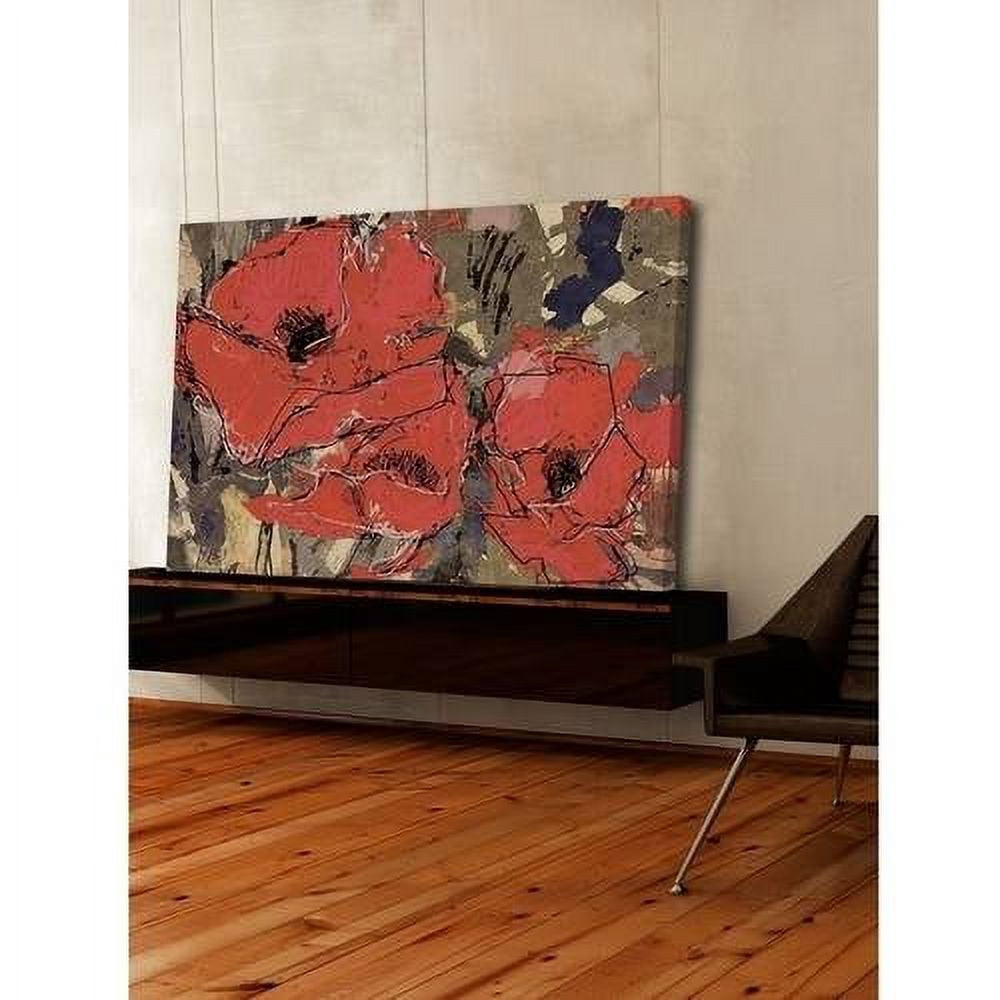 Sketch Cadmium Red Painting Print on Wrapped Canvas