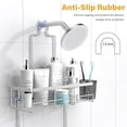thumbnail image 2 of Shower Caddy Hanging Bathroom Organizer: Rustproof Shower Shelf for Inside Shower - No Drilling Shower Racks Over Showerhead - Bath Shelves Rack for Shampoo Soap Chrome, 2 of 6