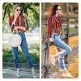 thumbnail image 7 of KLL Mexican Serape Blanket Stripes Print Women's Long Sleeve Pajamas with Pants Sleepwear Loungewear 2 Set-Medium, 7 of 7