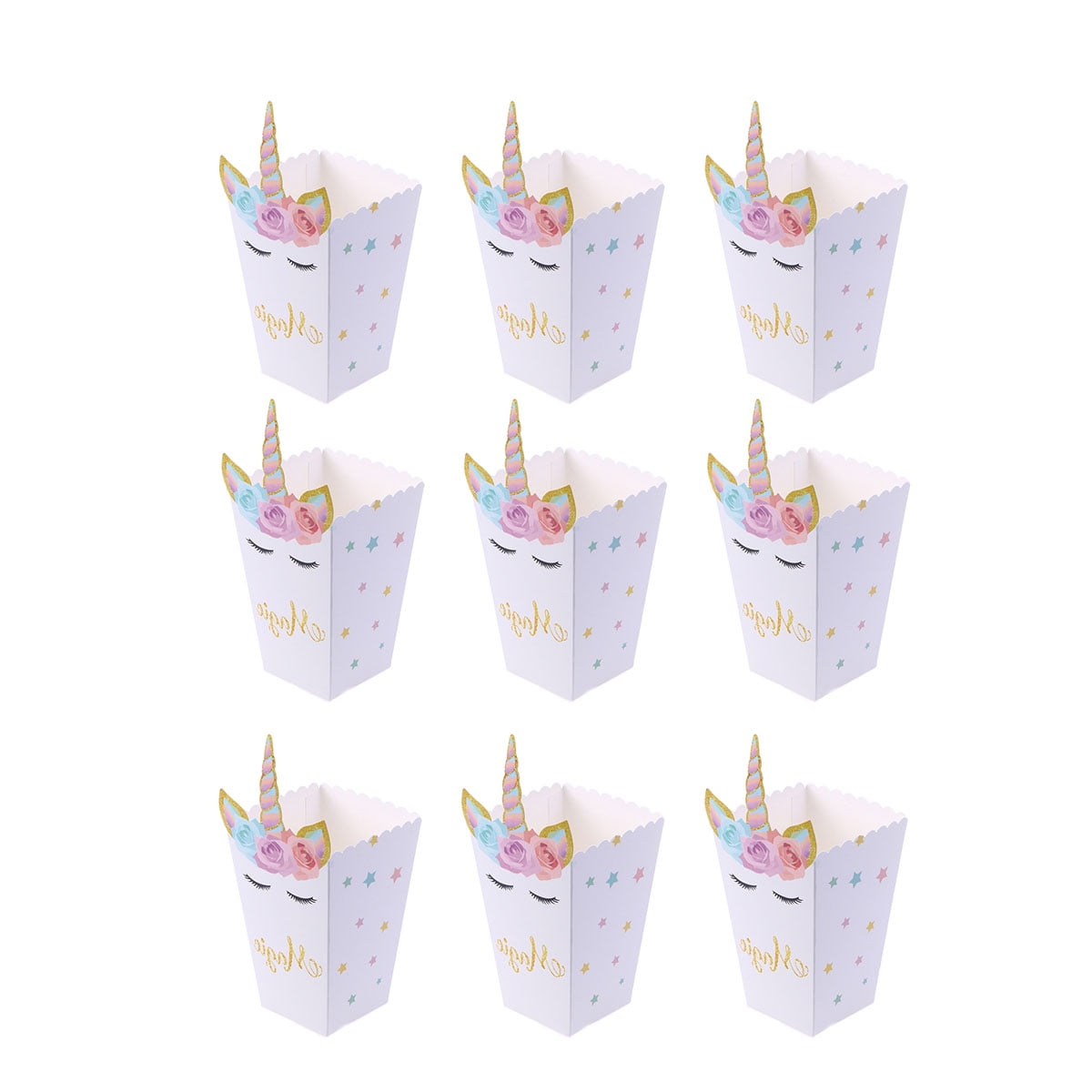 12 pcs Hot Mini Party Favors coloré à rayures sac papier Popcorn Box Case 