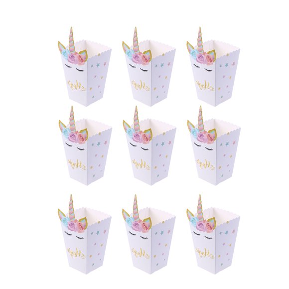 SHISUYAN 12 Pcs Popcorn Bag Theme Party Popcorn Box Case Gift Box Favor Accessory Birthday Party Supplies