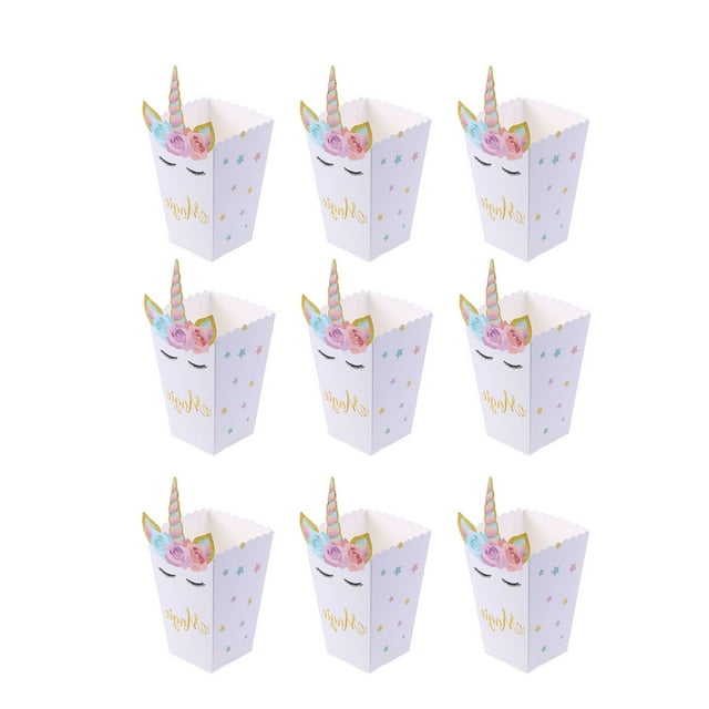 Miangastore 12 Pcs Popcorn Bag Theme Party Popcorn Box Case Gift Box Favor Accessory Birthday Party Supplies
