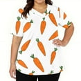 thumbnail image 3 of LTTVQM Easter Scrub Tops Women 2026 Rabbit Eggs Graphic Funny Short Sleeve Scrub Tops Loose Fit V Neck Lightweight Tops with Pockets Orange 4XL, 3 of 5