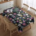 thumbnail image 2 of Vintage Rectangle Tablecloth 60x84 Inch, Daisy Flowers Boho Water Resistant Vinyl Washable Seasonal Table Cover for Thanksgiving Christmas Holiday Party Picnic Dinner Decor, 2 of 5