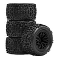 thumbnail image 2 of 4 Pieces RC Car Tires RC Wheel Rims Crawler Wheels High Performance Rubber for 1:18 Scale 4WD Granite Monster Truck, 2 of 9