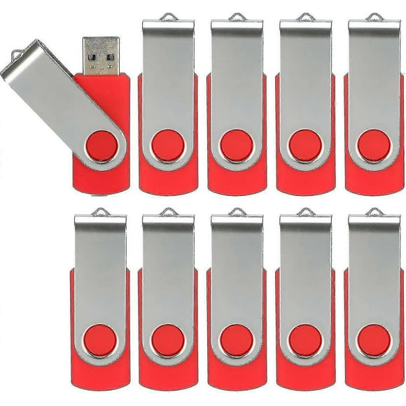 10 Pack Usb Flash Drives Usb 2.0 Thumb Drive Bulk Pack Swivel Memory Stick Fold Storage Jump Drive Zip Drive