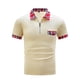 thumbnail image 1 of Mens Manga Corta Botón Abajo Camisas Girar Abajo Cuello Empalmado Deportes Superior, Camisa Botón Casual para Hombres, 1 of 4