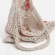 thumbnail image 4 of Crochet tote bag, knitted shoulder bag, girls mesh beach bag - white 1pack, 4 of 4