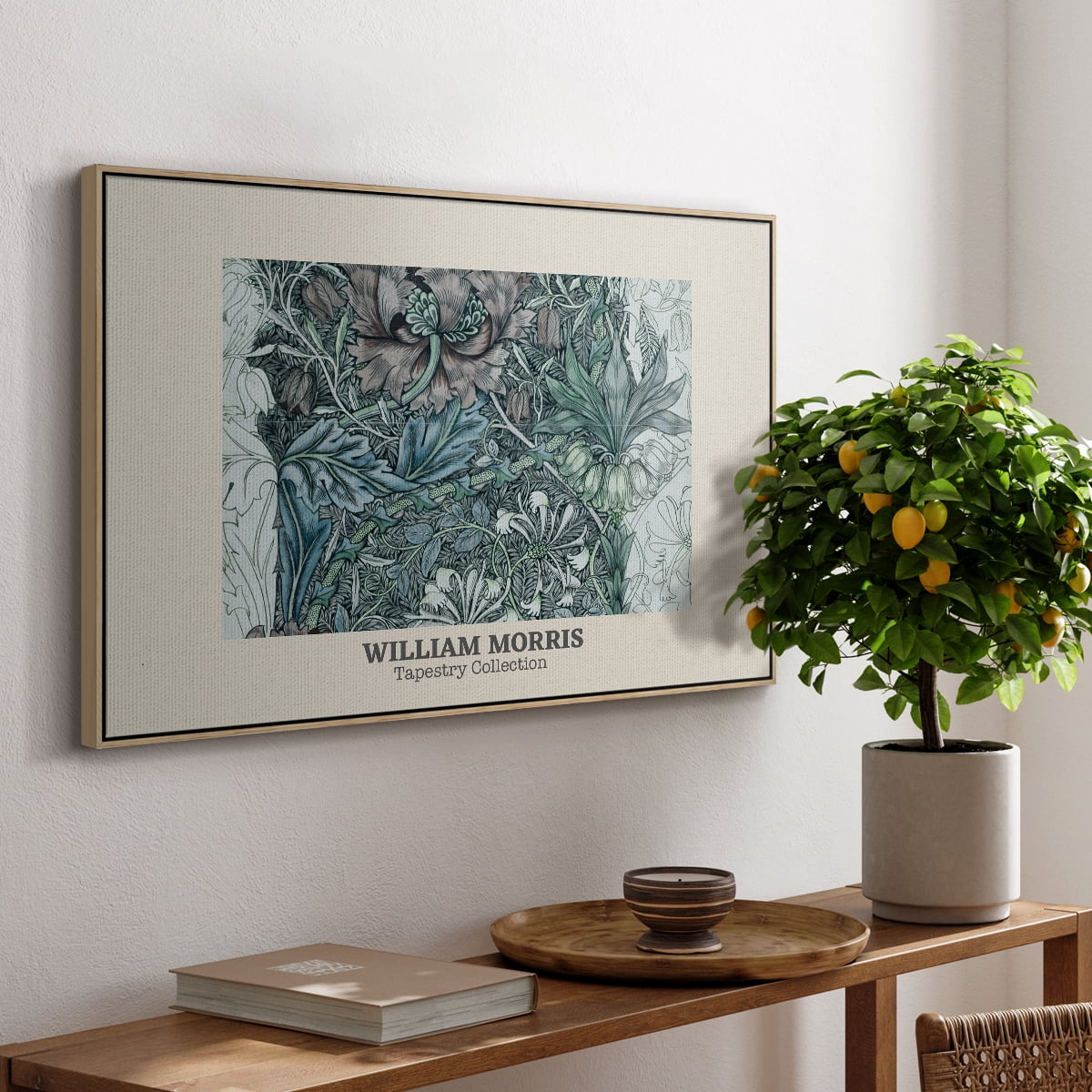 Vintage Abstract Print-XXXVII Framed in Natural Wood Wood Gallery Wrapped Canvas 27 in. x 41 in.