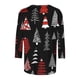 thumbnail image 5 of Pntutb Mujeres Casual Imprimir Navidad suelta tres cuartos manga cuello redondo tops Pntutb Pntutb-6459, 5 of 5