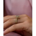 thumbnail image 2 of Solitaire Brilliance 3.5CT Asscher Moissanite Solitaire Bezel Engagement Ring for Women 14k Yellow Gold Ring Size 4, 2 of 5