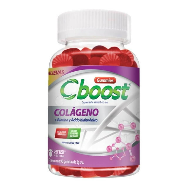 Suplemento alimenticio C-Boost sabor cereza, acaí 90 gomitas de 2 g c/u