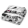 thumbnail image 2 of DouZhe Ultra-Soft Micro Fleece Lightweight Flannel Bed Blanket, Vintage Graffiti Car Print Cozy Warm Throw Blankets, 60"x50", 2 of 7
