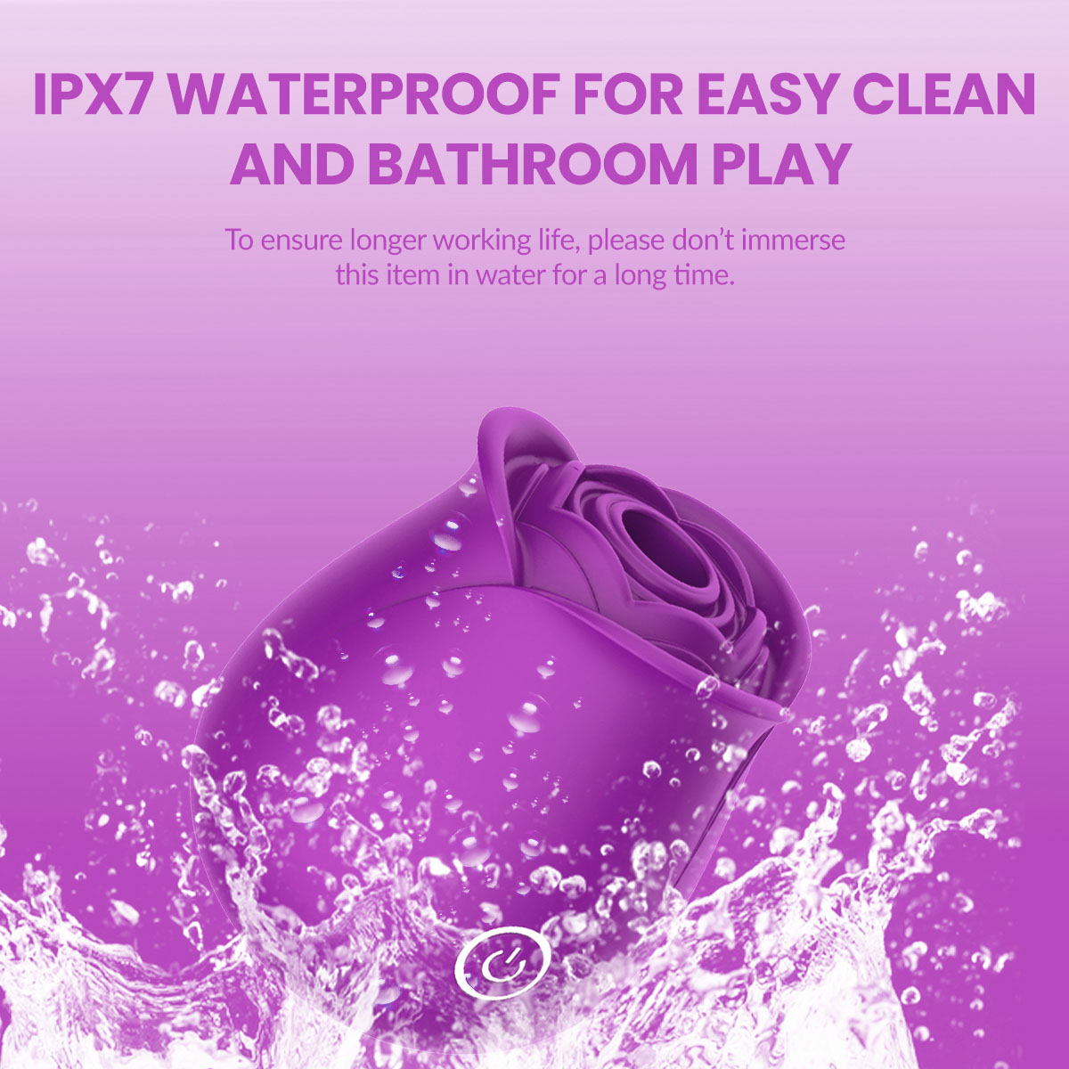 Madiva Rose Toy, Rose Vibrators for Women, Clitoral G Spot Vibrators Adult Toys for Female, Partner Toys for Lovers, Purple