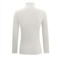 thumbnail image 5 of YUGYXL Women's Fall Turtleneck Sweater Teen Girls Button Long Sleeve Sweaters Casual Knit Pullover Comfort Jumper Tops White L, 5 of 5