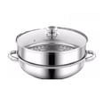 thumbnail image 1 of Olla De Acero Inoxidable, Vaporera De Cocina 2 Capas plata, 1 of 4