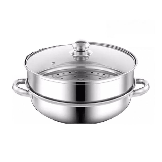 Olla De Acero Inoxidable, Vaporera De Cocina 2 Capas plata