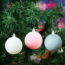 sruoe Christmas Tree Ornaments, Christmas Balls, Ball Ornaments Set, Xmas Bulk Flocked Ornaments Christmas Balls, Shatterproof Hanging Balls for Holiday Home Party Christmas Tree Decor