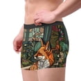 thumbnail image 2 of Wukai Fox Bathtub Floral Art Print Men’s Underwear Breathable Boxer Brief for Men,&nbsp;Moisture Wicking & Breathable-Large, 2 of 5