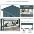thumbnail image 5 of CLEARANCE! TREXM Rustic Entryway Console Table, 60" Long Sofa Table with Two Different Size Drawers and Bottom Shelf for Storage (Navy), 5 of 9