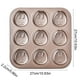 thumbnail image 3 of Juego de 9 bandejas antiadherentes de acero al carbono para hornear pasteles | Bandeja de acero inoxidable grueso apta para horno | Molde cuadrado de 26 cm en oro rosa | Utensilios para hornear, 3 of 6