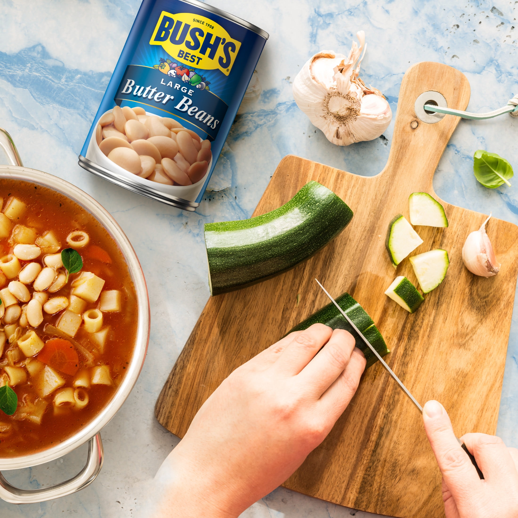 Bush's Large Butter Beans Beans, Canned Butter Beans, 16 oz Can