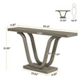thumbnail image 3 of Spaco Farmhouse Console Table, 55 Inch Wood Sofa Table Hallway Table, Console Table for Indoor as Home, Living Room, Gray, 3 of 5