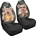 thumbnail image 2 of XYZCANDO Driving Pigs Funny Print Car Front Seat Covers for Woman Decorative Car Seat Covers Protective Easy to Install, for Auto Van SUV, 2 of 9