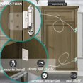 thumbnail image 5 of []1/2 Inch Overlay Cabinet Door Hinges Black, 20 Pack 10 Pairs Flush Face Mount, 5 of 5