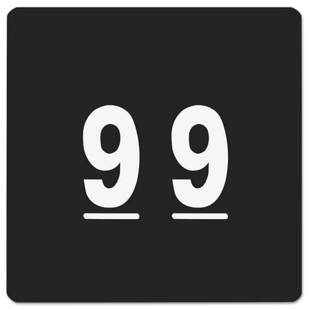 Smead Single Digit End Tab Labels, Number 9, Black, 250/Roll