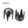thumbnail image 3 of 100Pack 2.5mm Black Round Dome Studs Metal Claw Beads Nailhead for Leather Craft Clothes Belt Bag Shoes, 3 of 7