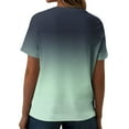 thumbnail image 5 of WIZUTIZ Womens Shirts Holiday Saving Cozy Style Holiday Beach Plus Tshirts Short Sleeve Cotton Soft Ladies Tops Plain V-Neck Plus Size Tshirt Cotton Blend Trendy Shirts Lightweight Solid Tee Green M, 5 of 5