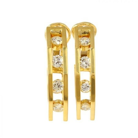 Foreli 2CTW Diamond 18k Yellow Gold Earrings