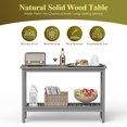 thumbnail image 6 of ZENY 48" 2-tier Wooden Console Table, Gray, 6 of 15