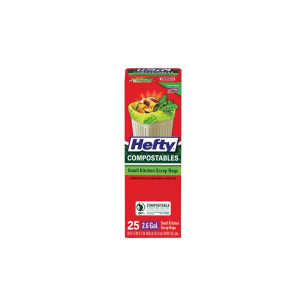 Hefty Small Kitchen Composting Bags 2 6 Gallon 25 Count Walmart Com Walmart Com