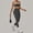 Gray, variant on SKQIT Womens Workout Sets 2 Piece Yoga Outfits Contouring Contrast Stitching Sports Bra High Waist Leggings Gym Sets