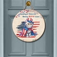 thumbnail image 2 of Democratic Exotic Shorthair Cat Making Meow Count Election 2024 Round Wood Sign Cat Lover Kitten Owner Gifts Hanging Wall Home Decor - 01001, 2 of 5
