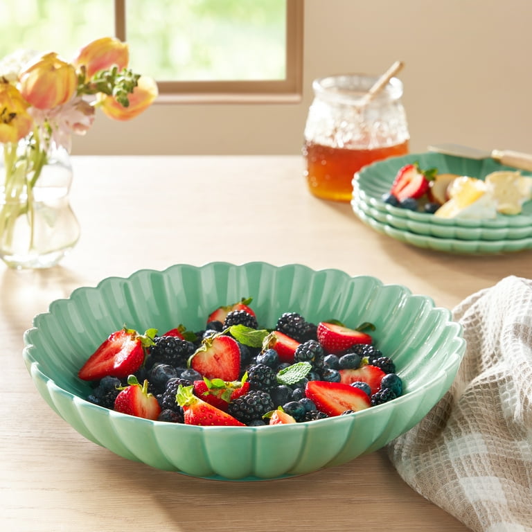 The Pioneer Woman Colette Stoneware 11-inch Serving Bowl, Green
