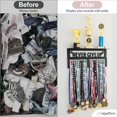 thumbnail image 5 of Wall Metal Award Rack Holds 64+ Sports Medals - Our Never Give Up, 5 of 5