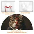 thumbnail image 4 of Rateoe Victorian Gentle Cat Print Christmas Tree Skirt 30" for Xmas Holiday New Year Party Circle Tree Mat Ornaments Decoration, 4 of 7