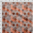 thumbnail image 4 of oneOone Cotton Jersey Orange Fabric Geometric Quilting Supplies Print Sewing Fabric By The Yard 58 Inch Wide, 4 of 6