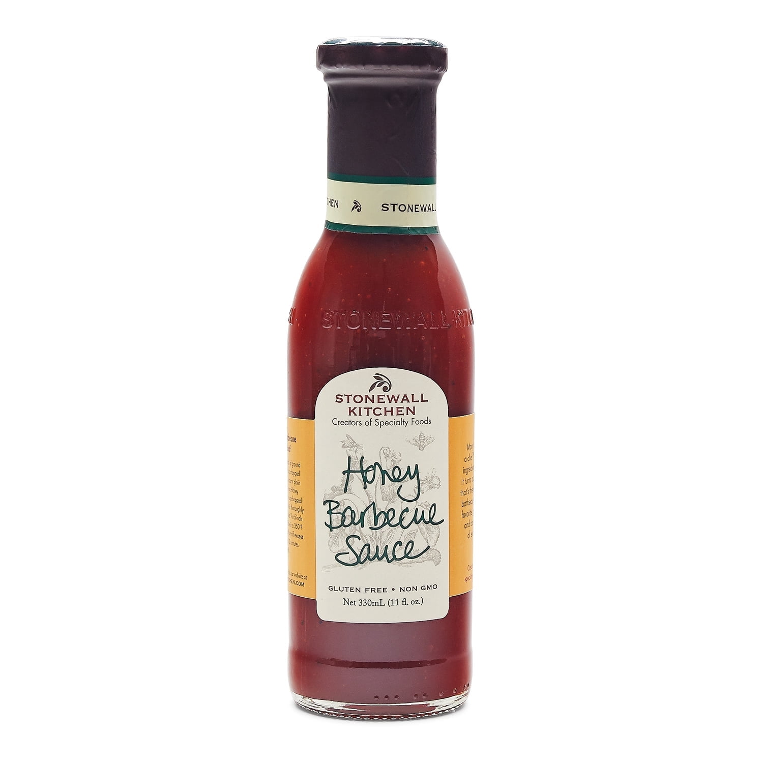 (6 pack) Stonewall Kitchen, Honey Barbecue Sauce, 11 oz. Bottle