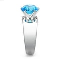 thumbnail image 4 of Aquamarine Blue Silver Womens Ring Solitaire 316L Stainless Steel Zircoin Anillo Azul y Plata Para Mujer Solitario Acero Inoxidable, 4 of 5