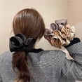 thumbnail image 4 of YooGuoGuo Elegant Korean Satin Silk Hair Scrunchies Fungus Edge Smooth Elastic Hair Bands Women Hair Accessories Gentle Ponytail Hair Ties, 4 of 5
