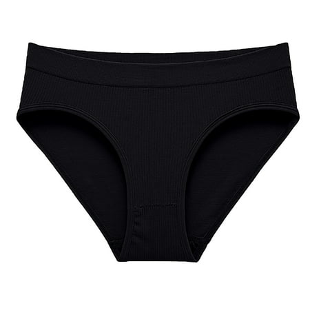 

REORIAFEE Comfort Panties for Women Briefs Sports Elastic Comfortable Breathable Pants Briefs Black L