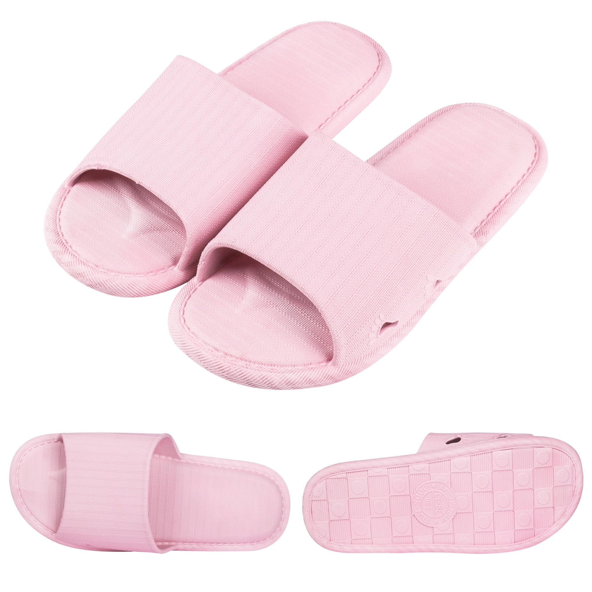 pink slip on slippers