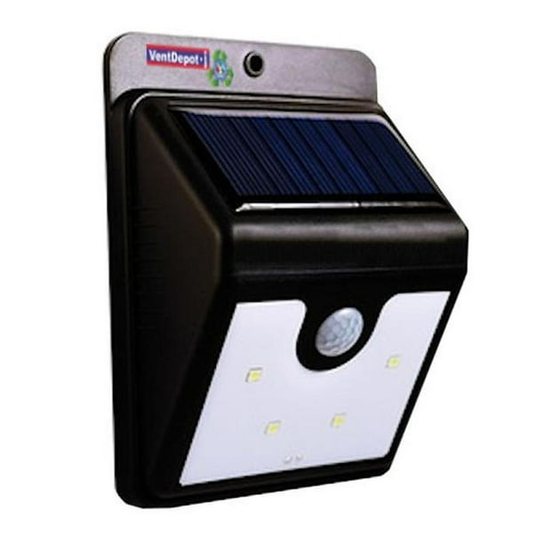 Reflector Led para Pared Eficiente MiniEver Led Con Panel Solar 0.44W 17% de Eficiencia Bateria de Litio 2.22WH Sensor d VentDepot MXERV-001