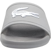 Lacoste Mens Croco Slide Sandal 10 Gray/White